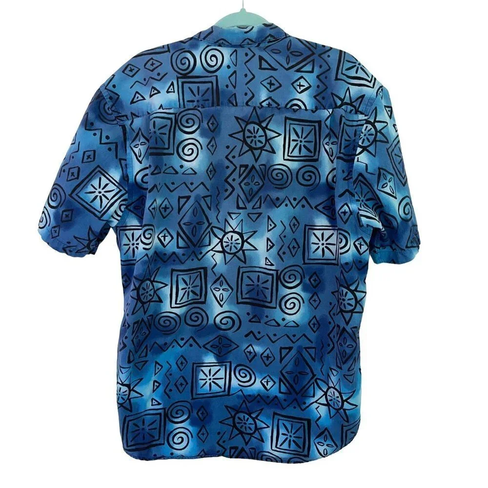 Banana Republic Safari & Travel Clothing Co. Mens Shirt Blue Size Large Vintage